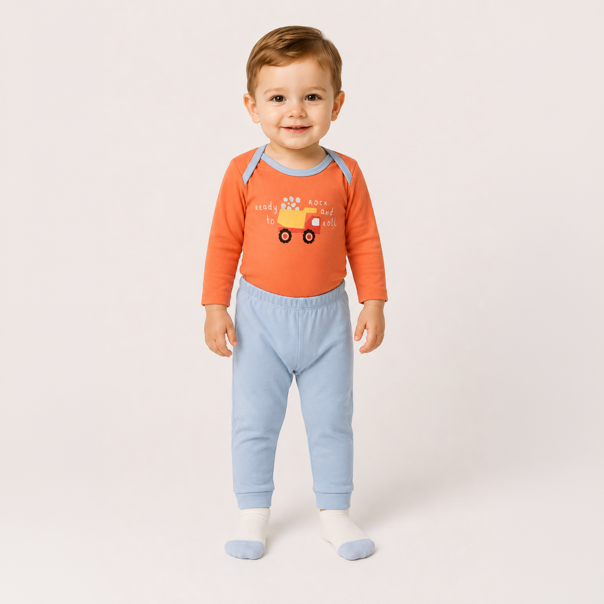 Baby Boy Ready to Rock and Roll 3-Piece Bodysuit, Pants & Socks Set